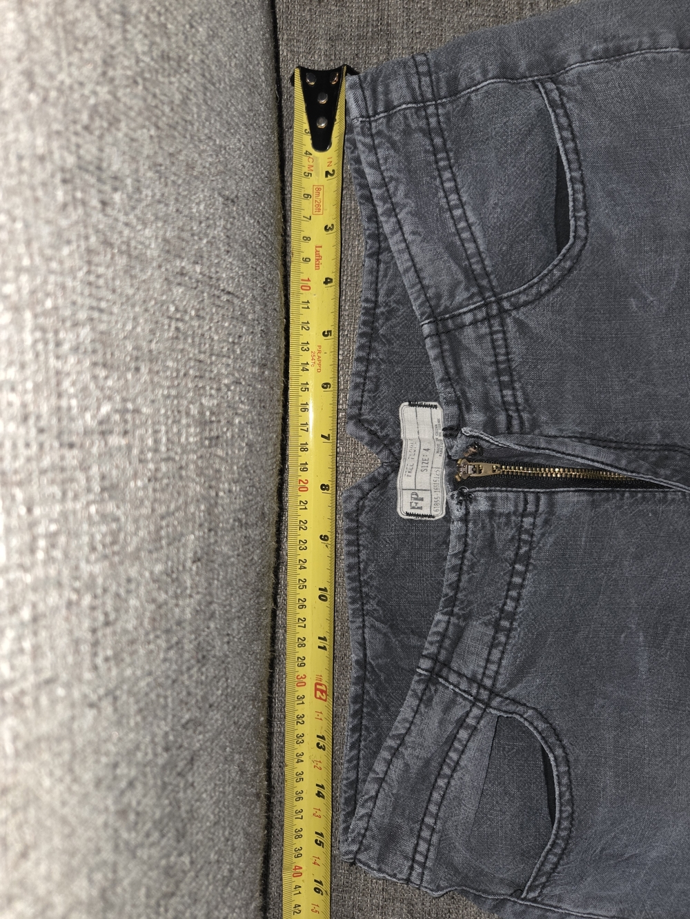 Free People Washed Black Cropped Ankle Jeans - Picture 7 of 12